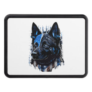 K9 Polis Hund Sherman American Flagga Policem Dragkroksskydd