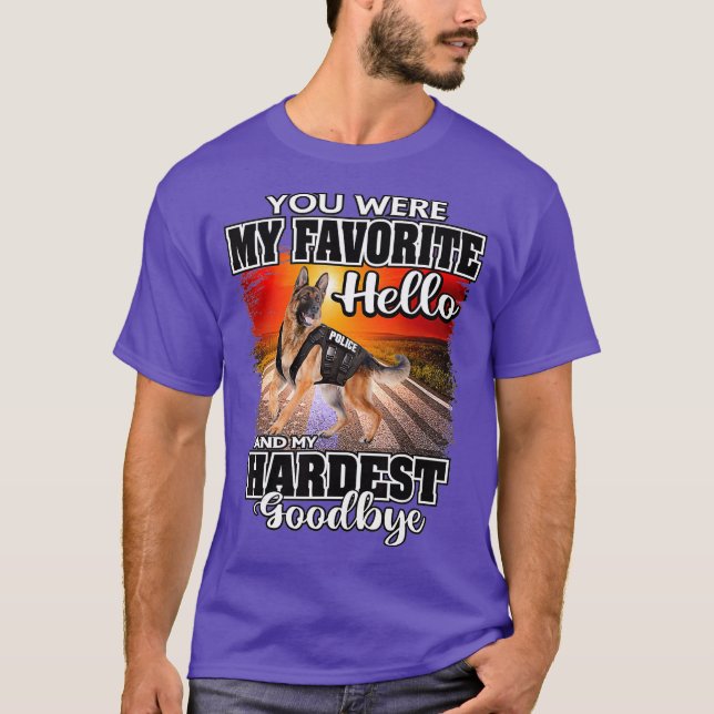 K9 Polisassistent för fallande poliser K9 Hund Thi T Shirt (Framsida)