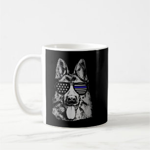 K9 Polischef Shirt Police Hund Thin Blue Line Kaffemugg