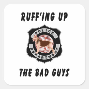 K9 Polisens Hund Fyrkantigt Klistermärke