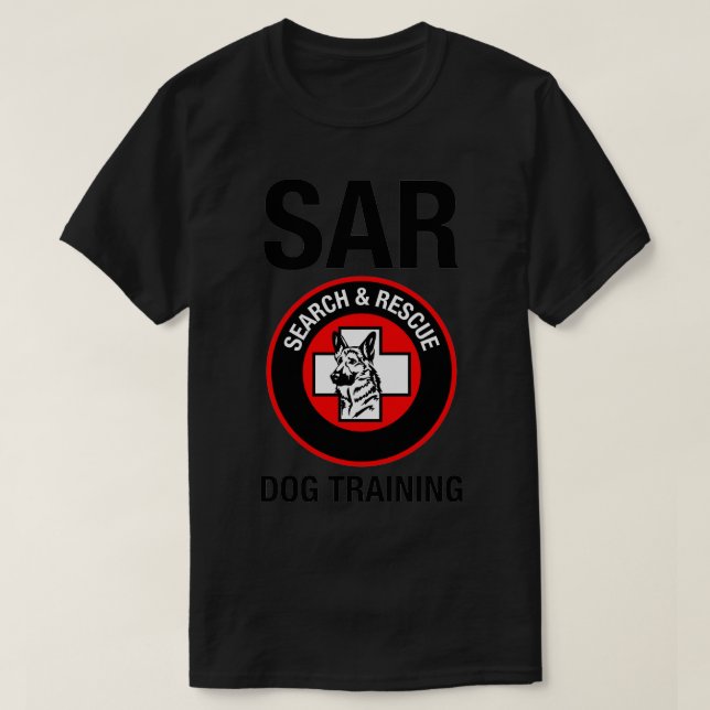 K9 Rädding för sökstämpel T Shirt (Design framsida)