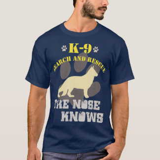K9 Search and Rädding German Shepherd Hund GSD T Shirt