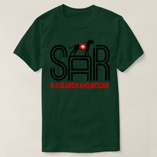 K9 Sökning och Rädding SAR (1) T Shirt (Design framsida)