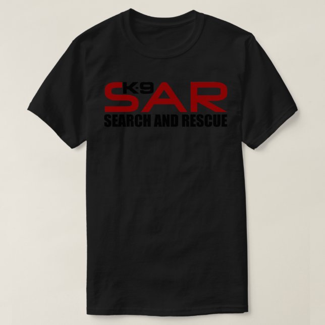 K9 Sökning och Rädding SAR (2) T Shirt (Design framsida)