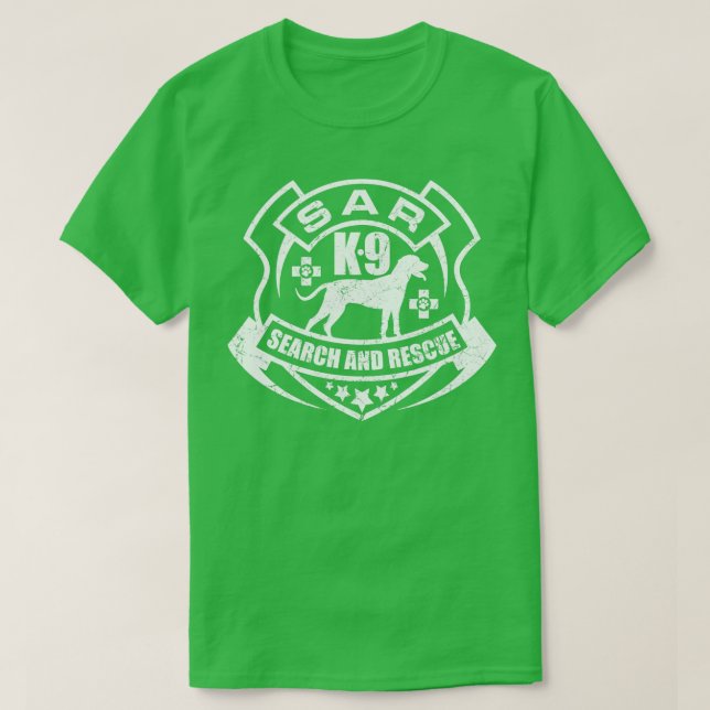 K9 Sökning och Rädding SAR (4) T Shirt (Design framsida)