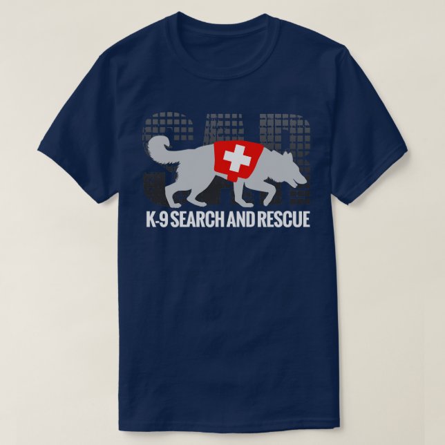 K9 Sökning och Rädding SAR (9) T Shirt (Design framsida)