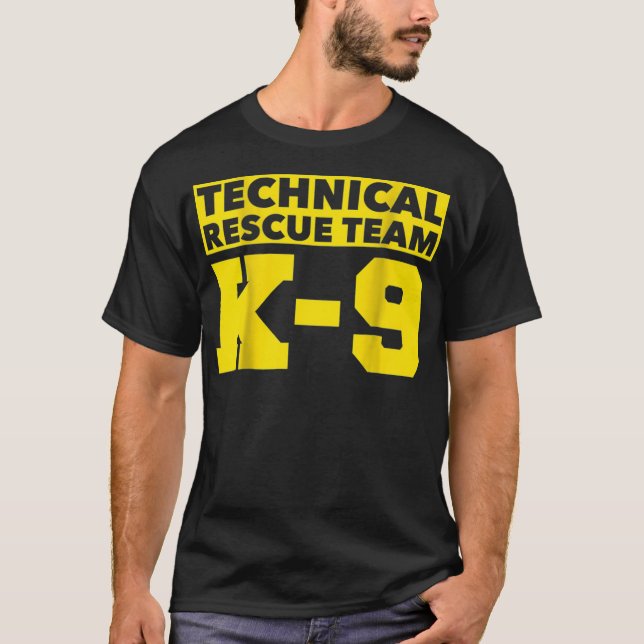 K9 Teknisk Rädding i Hund TRT K9 Search T Shirt (Framsida)
