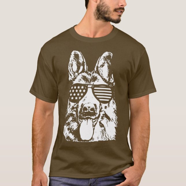 K9 Tysk Hund för herdepolis T Shirt (Framsida)