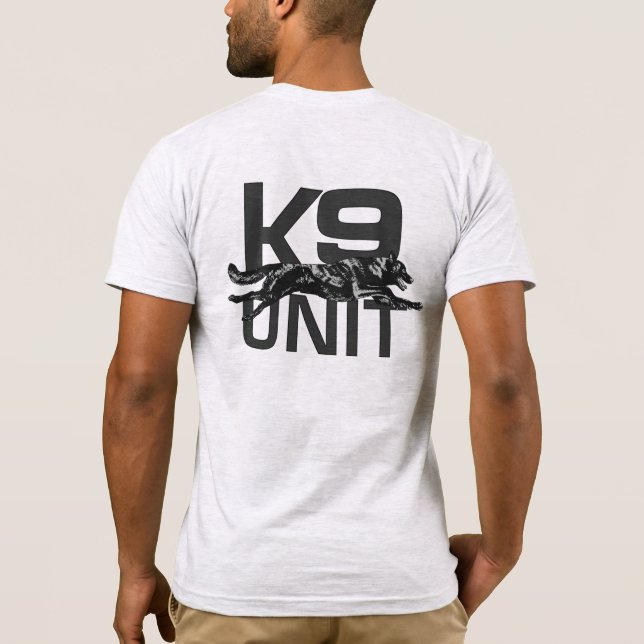 K9 Unit - Dutch Shepherd Hund T Shirt (Baksida)