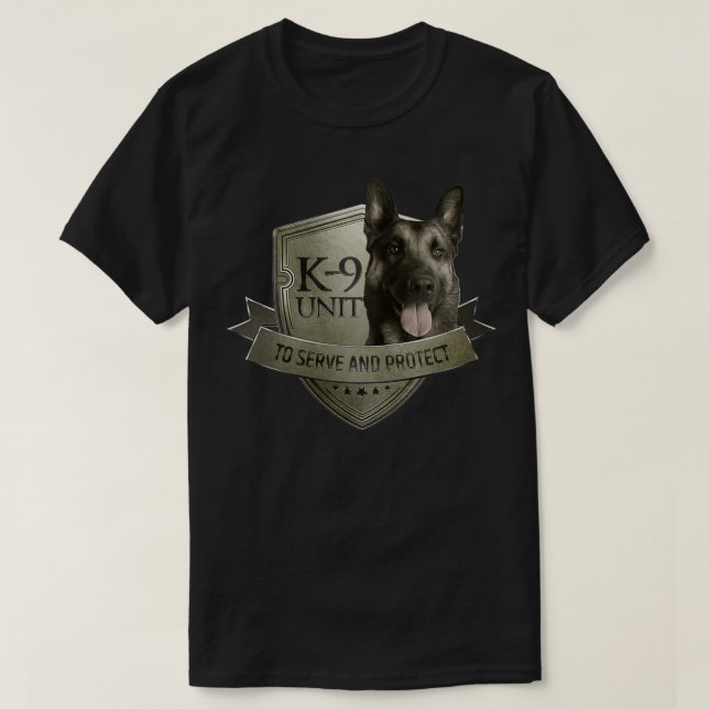 K9 Unit Malinois belgisk shepherd Mechelaar 3 T Shirt (Design framsida)