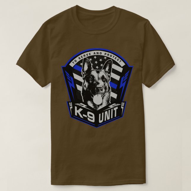 K9 Unit Malinois belgisk shepherd Mechelaar T Shirt (Design framsida)