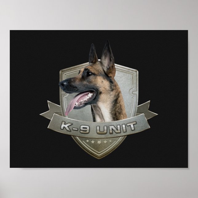 K9 Unit - Malinois - Belgiska fårbesättning Poster (Framsidan)
