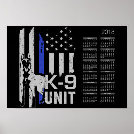 K9 Unit - Malinois Calendar 2018 Poster
