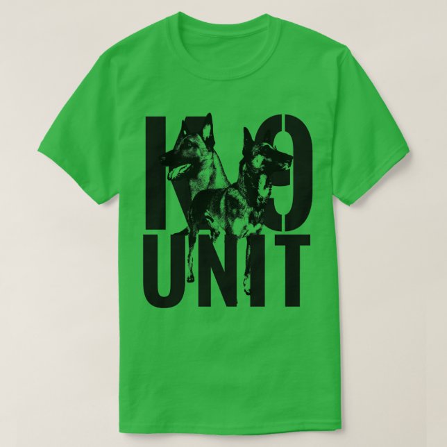 K9 Unit Police Hund Unit Malinois (11) T Shirt (Design framsida)