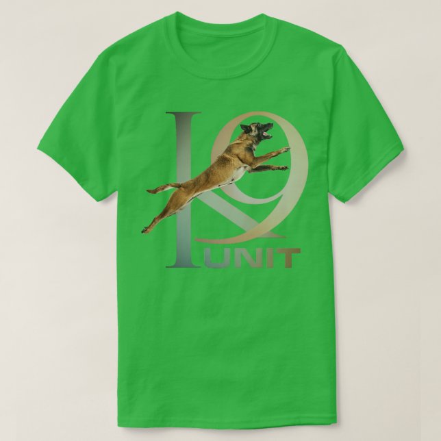 K9 Unit Police Hund Unit Malinois (6) T Shirt (Design framsida)