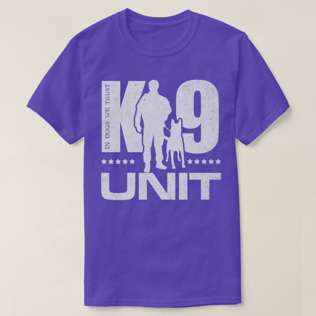 K9 Unit Police Hund Unit Malinois (8) T Shirt (Design framsida)