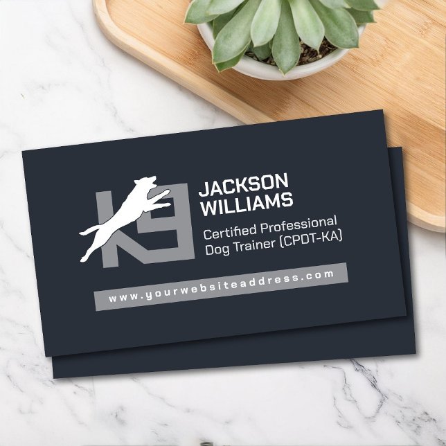 K9 Utbildning - Hund-utbildare - Hund-beteende Visitkort (Skapare uppladdad)