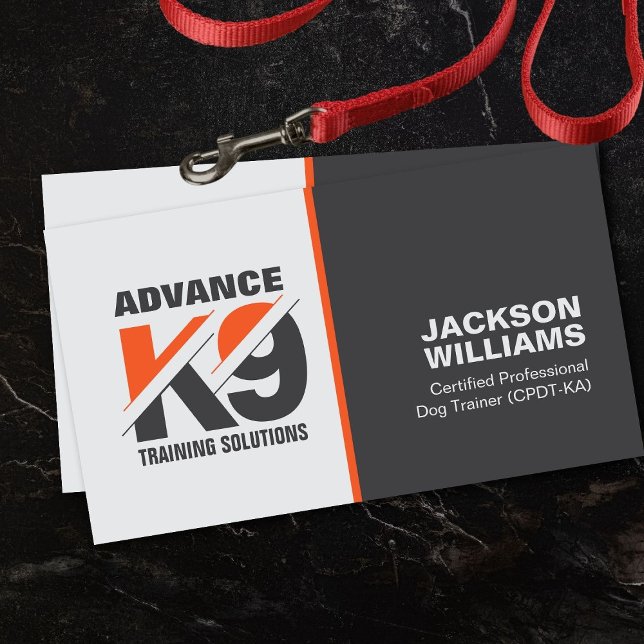 K9 Utbildning - Hund-utbildare - Hund-beteende Visitkort (Skapare uppladdad)