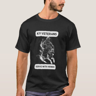 K9-veteran militär arbetshund USA US Flagga K9-vet T Shirt