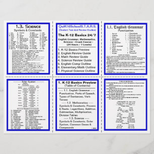 K-12 Basics 24/7 - Crash Course - Pocket Pamphlet Reklamblad