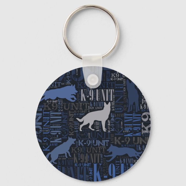 K-9-enheten - polisenheten Hund Nyckelring (Framsida)