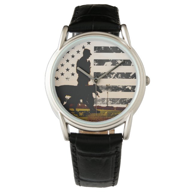 K-9-Hund-hanterare Armbandsur (Framsida)