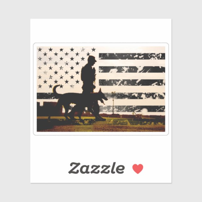 K-9-Hund-hanterare Klistermärken (Ark)