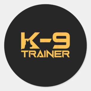 K-9 K9 Hund Handler Trainer Police Security Hallmu Runt Klistermärke