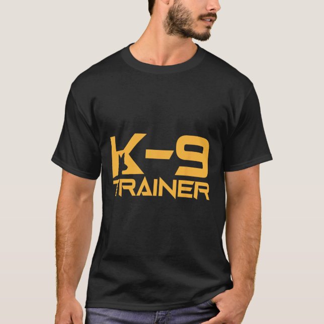 K-9 K9 Hund Handler Trainer Police Security Hallmu T Shirt (Framsida)