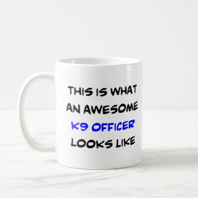 k-9 officer, fantastisk kaffemugg (Vänster)