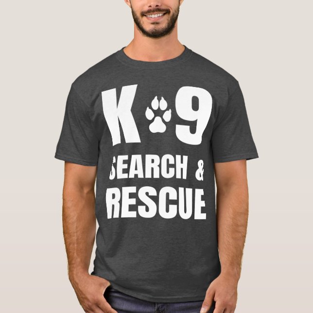 K-9 Search and Rädding K9 SAR Hund Hund T Shirt (Framsida)