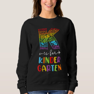 K Är För Förskolelärare Tie Dye Tillbaka Till Skol T Shirt
