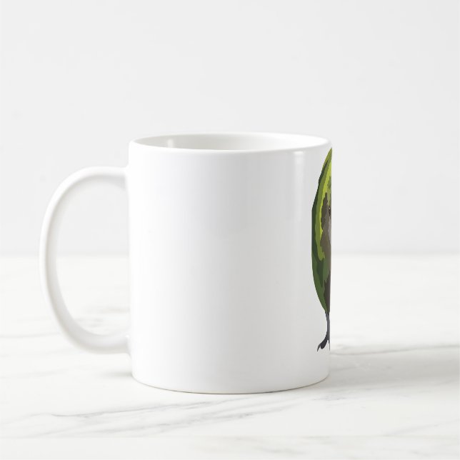K är för Kakapo Kaffemugg (Vänster)