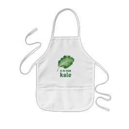 K är för KALE Grönt Veggie Alphabet K Kids Apron Barnförkläde