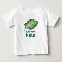 K är för KALE Grönt Veggie Alphabet K T Shirt