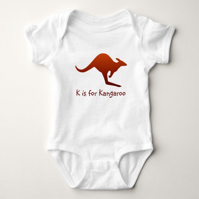K är för kängurubebis t shirt (Framsida)