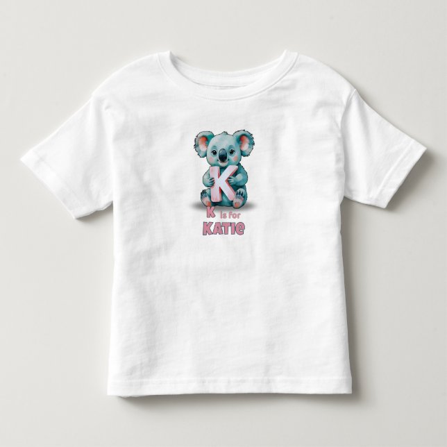 K är för Katie – Anpassad  T Shirt (Framsida)