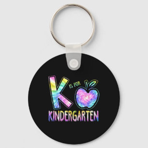K är för Kindergarten Lärare Tie Dye tillbaka till Nyckelring