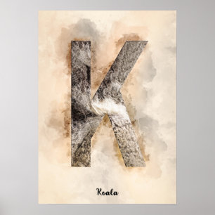 K är för koala poster