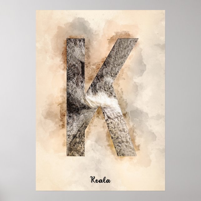 K är för Koala Poster (Framsidan)