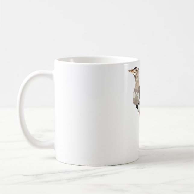 K är för Kori Bustard Kaffemugg (Vänster)