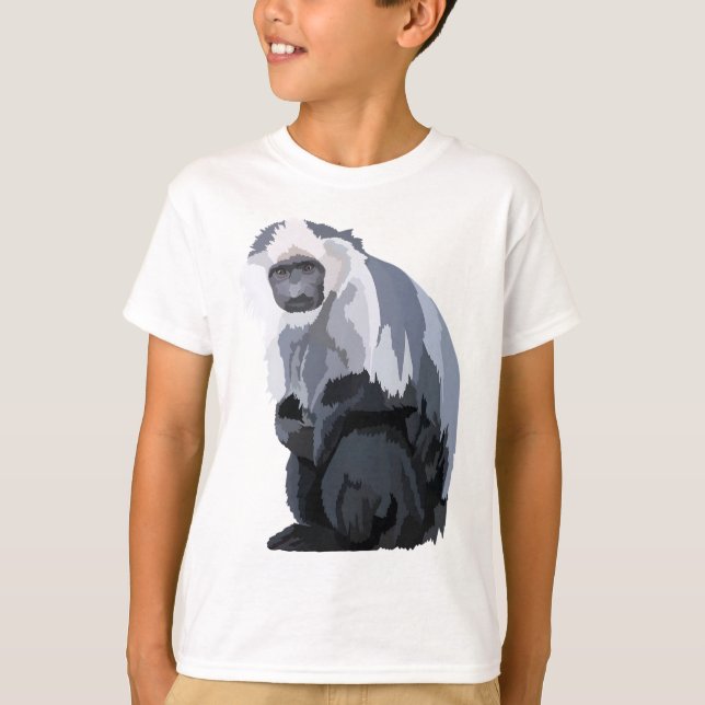 K är för Kung Colobus T Shirt (Framsida)