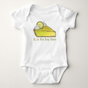 K är för Nyckel Lime Paj Segce Foodie Brev Alphabe T Shirt