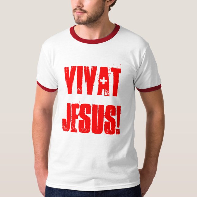 K av T-tröja för C "Vivat Jesus" T-shirt (Framsida)