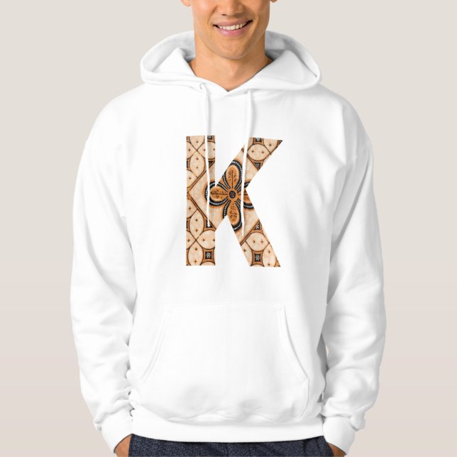 K - Batik Mönster Hoodie (Framsida)