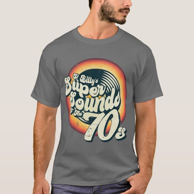 K Billys Super Sounds of the 70s gift T Shirt (Framsida)