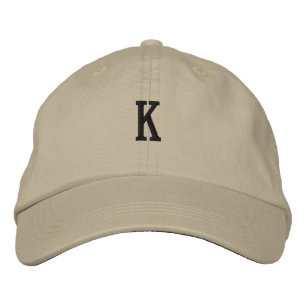 K -Bokstavsmonogram imponerande-Hatt Stilig Stilig Broderad Keps
