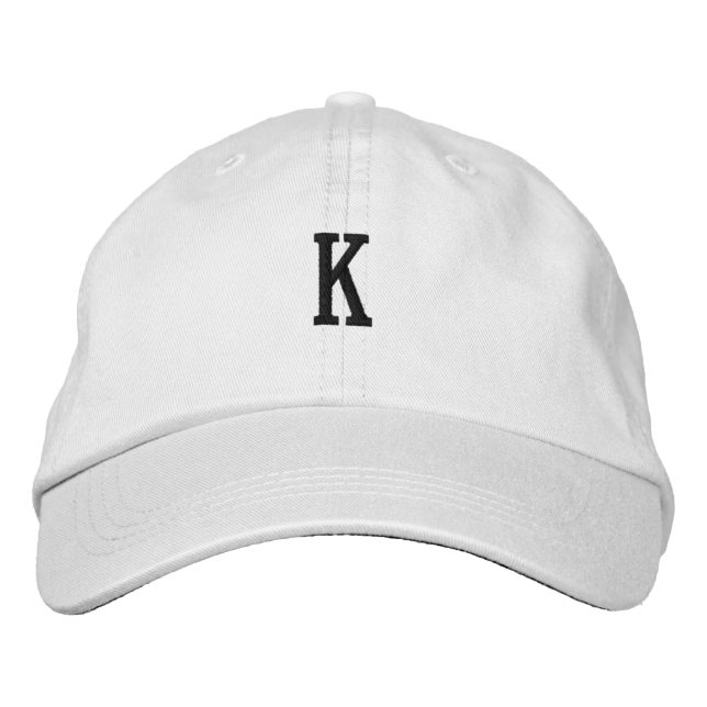 K-Bokstavsmonogram imponerande-Hatt Stilig Stilig Broderad Keps (Framsida)
