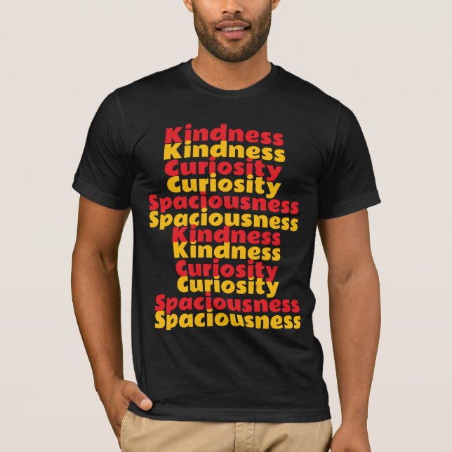 K C S - Vänlighet Nyfikenhet Rymd T Shirt (Framsida)