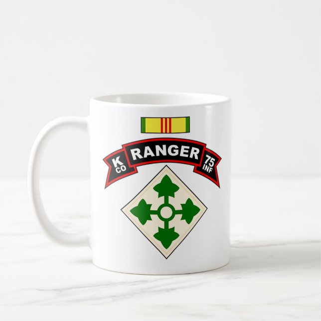K Co, 75:einfanteri - skogsvaktare - 4th Inf, Kaffemugg (Vänster)